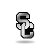 USC Trojans Chrome SC Interlock Auto Emblem